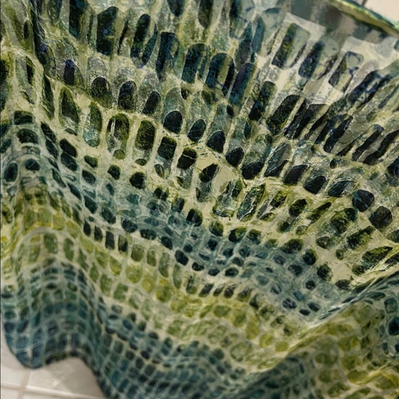 Chico's Green and Blue Patterned Blouse - Picture 1 of 12